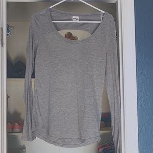 Pink Victoria Secrets long sleeve workout/t-shirt